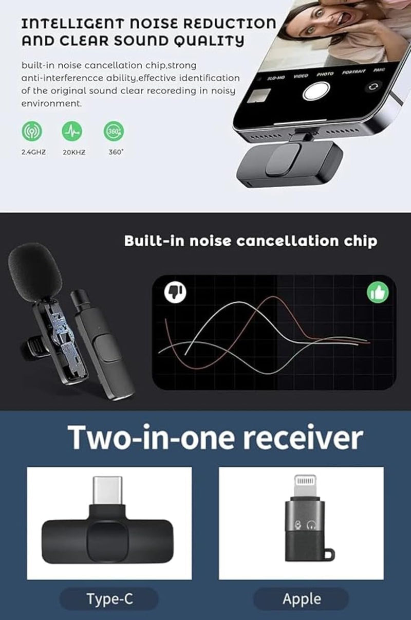 2 in 1 | K9 Wireless Microphone For Influencer